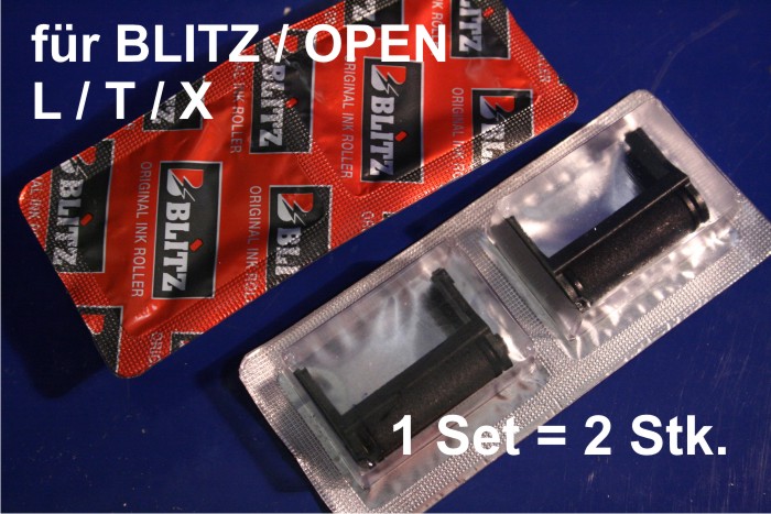 Blitz - Black ink roller - for P-C-S-D-M series - 1 blister = 5 rolls